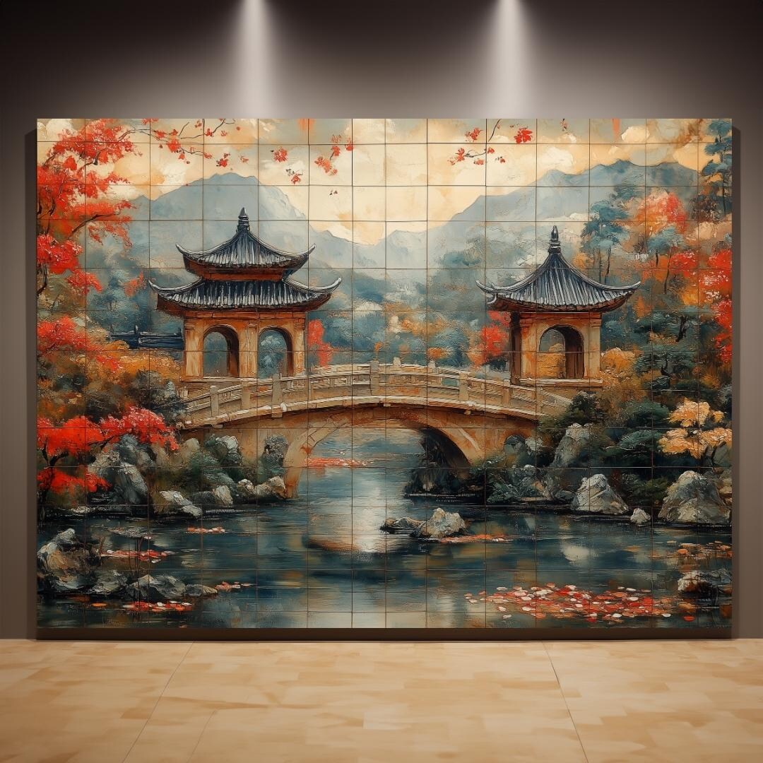 Japandi Chinoiserie Wall Art, Extra Large Zen Garden Canvas - Etsy UK