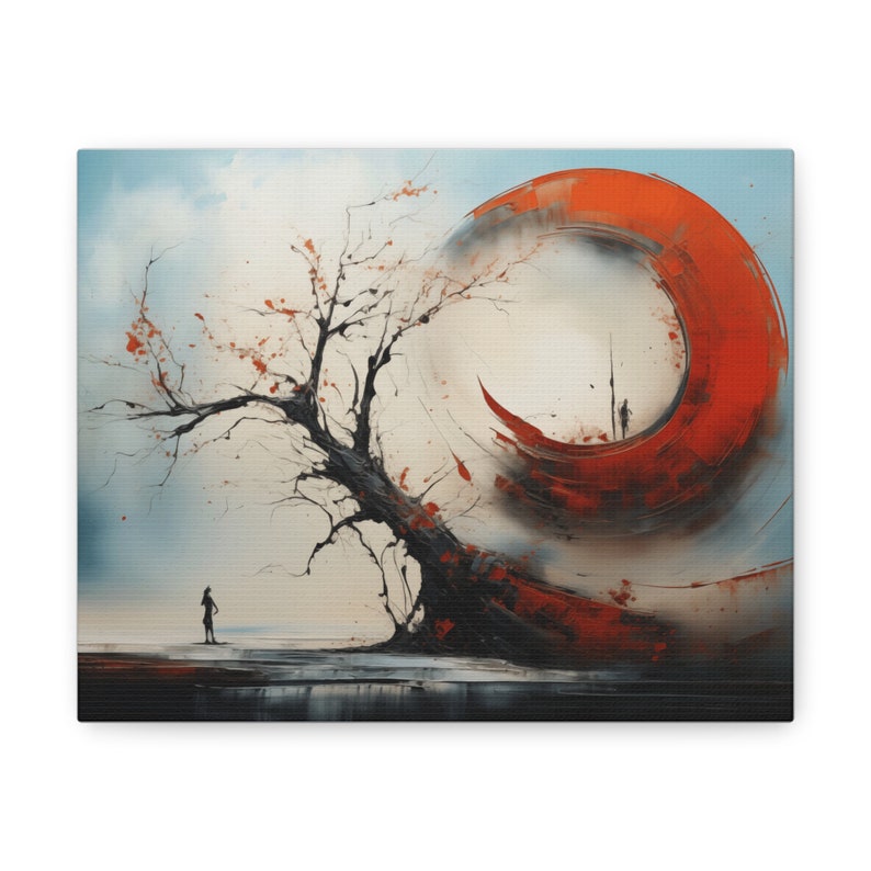 Abstract Moon Painting Canvas Print: Modern Urban Wall Art - Etsy
