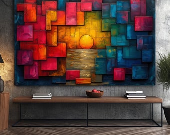 オリジナル書道-アクリル画-キャンバス-一点物-黒地-金文字-壁掛け-壁