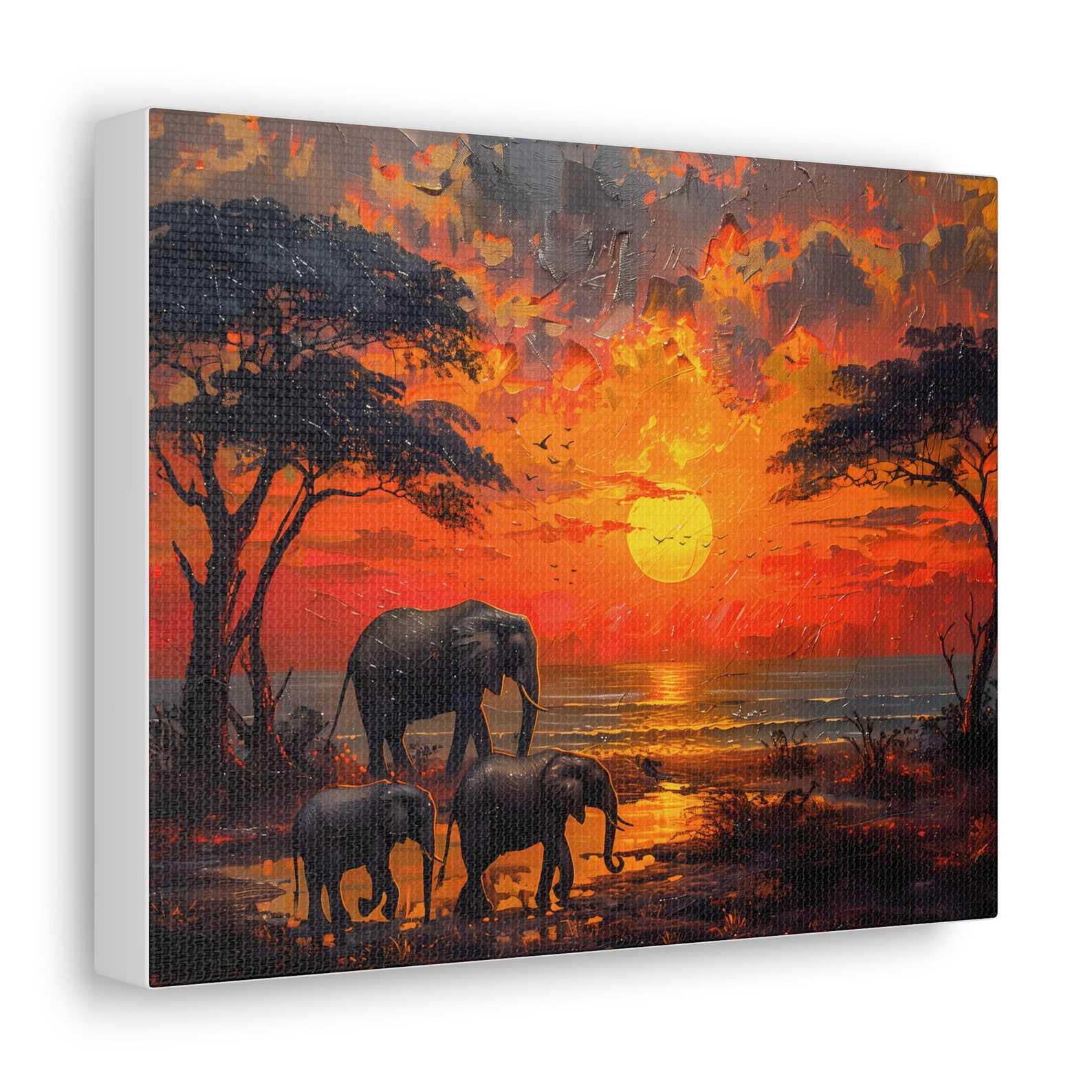 Large African Wall Art Canvas Print, Modern African Landscape Painting ...