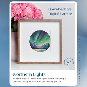 Northern Lights Cross Stitch Pattern - Modern Cross Stitch