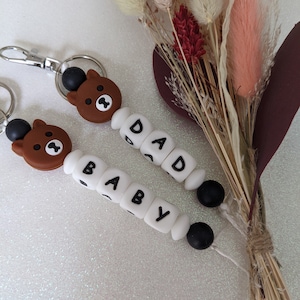Customizable Teddy Bear Personalized Keychain
