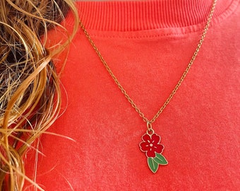 The Aloha Necklace tropical flower necklace