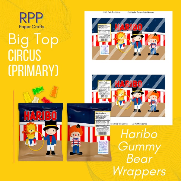 Chapiteau Circus (Primaire) - Emballages Haribo Mini Gummy Bears