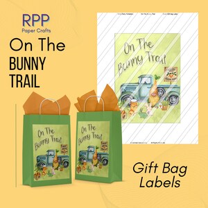 On The Bunny Trail  Small Gift Bag Labels