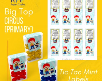 Big Top Circus (Primary) - Tic Tac Mint Labels