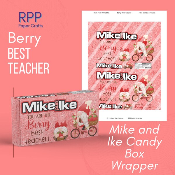 Berry Best Teacher - Mike and Ike Box Wrappers