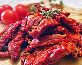 Organic Sun-Dried Tomatoes/Handcrafted Italian Tomatoes/Vegan SunDried Tomatoes/ Natural Dried Tomatoes/Healthy Snack /Biologic Tomatoes