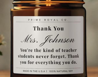 Personalized Teacher Gift, Teacher Appreciation Gift, End of Year Teacher Gift, Thank You Teacher Gift From Student, Teacher Retirement Gift