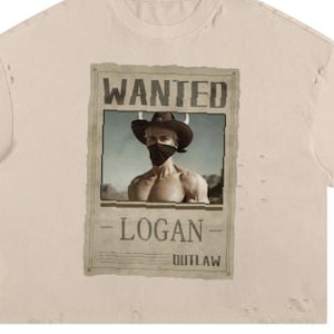 Logan &quot;Wanted&quot; - (My Time at Sandrock Inspired) Frayed Boxy Tee - 250 GSM
