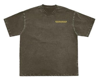 Alien 1979 Inspired Nostromo Crew - Frayed Vintage Washed T-Shirt with Stylized Neckline - 250 GSM
