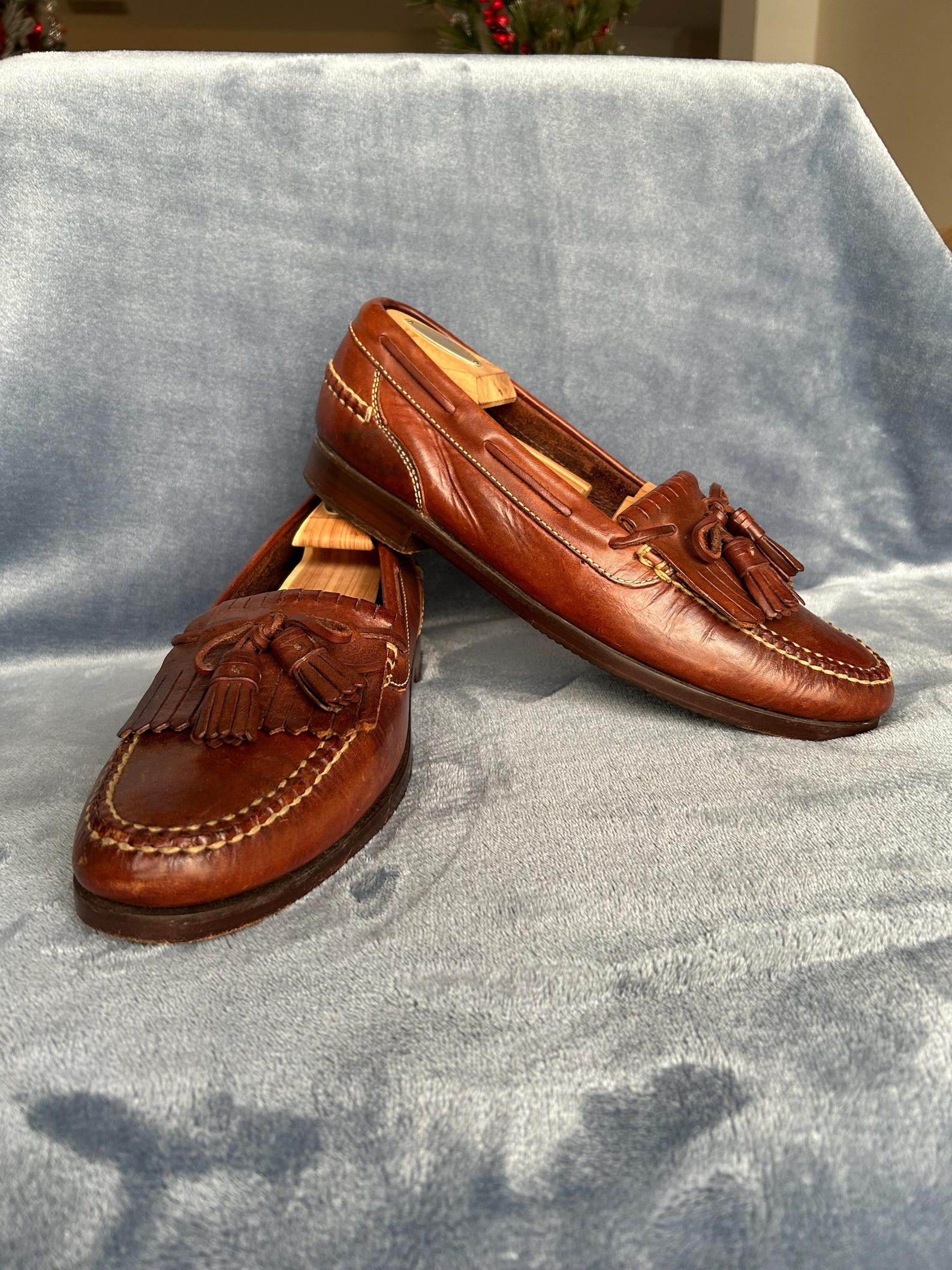 Cole Haan Shoes 10 E Burgandy Red Loafers Monk Strap Kiltie Leather Slip On Women main image 4