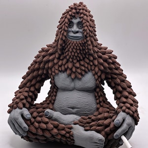 Sassy The Sasquatch-skulpturen: Handgjord jesmonitfigur