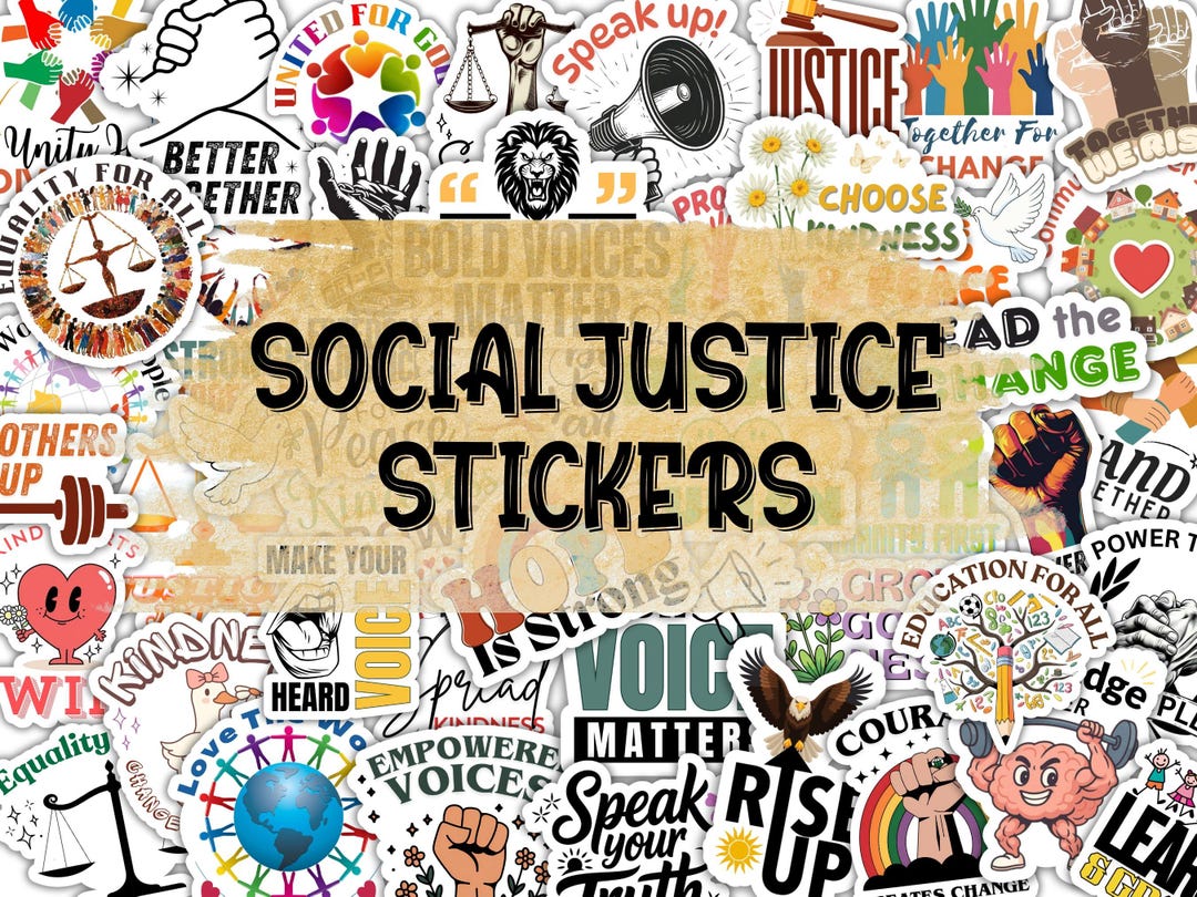 Socialization Sticker 50 Social Justice Stickers Pack | Equality Pride Vinyl Stickers ...