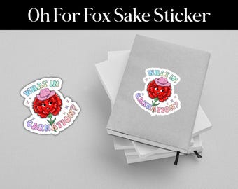 Sticker grappige anjer: cowboyhoed bloemen - waterdichte vinylsticker
