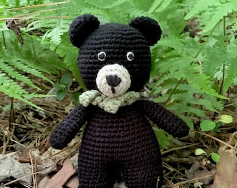 Burton the ASHEVILLE Black Bear | Woodland Animal Petite Stuffed Toy | Asheville, NC Gift