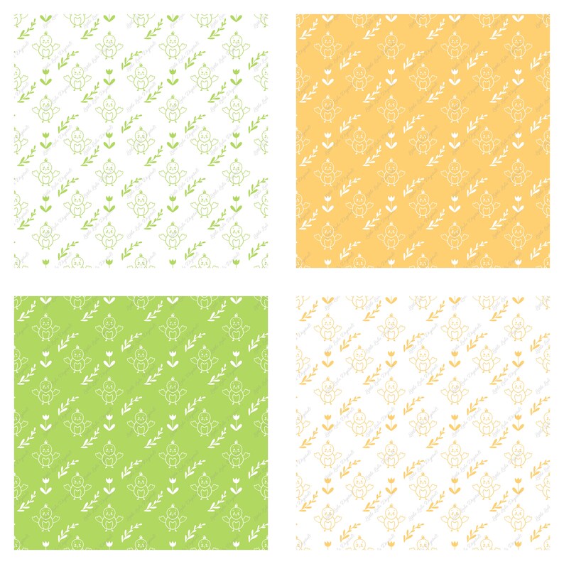 Easter Digital Paper - Easter Seamless Pattern - Easter Bunnies Eggs ...