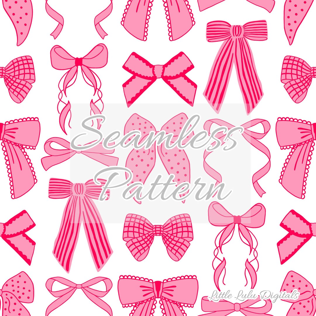 Valentine Bow Seamless Pattern - Valentine Seamless File - Valentine ...