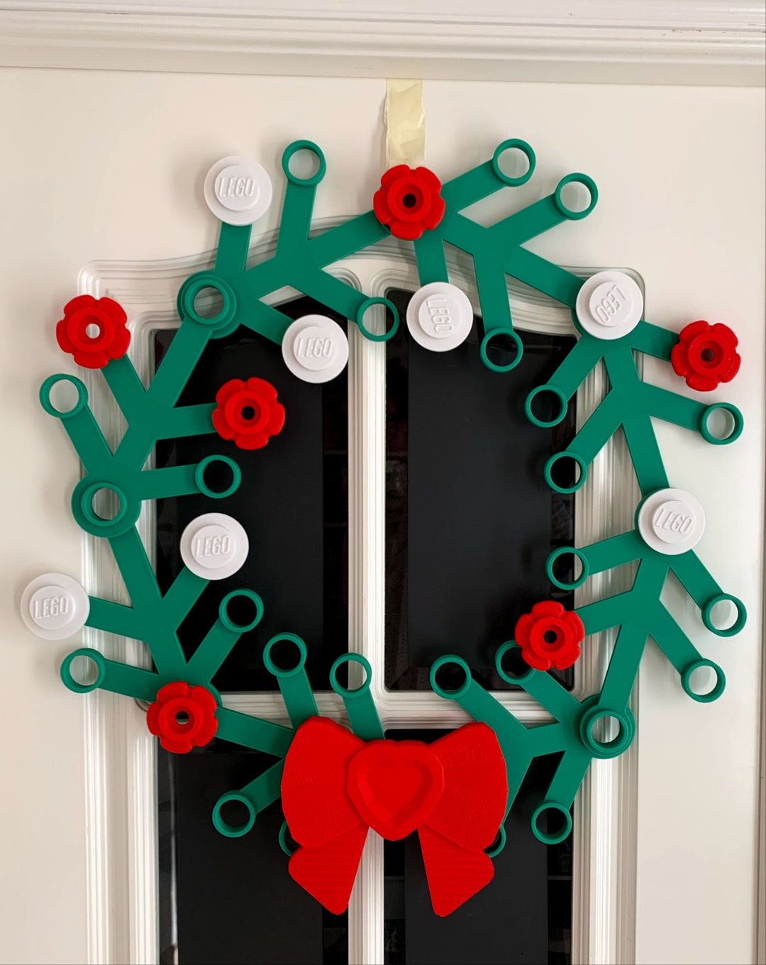 Lego Floral Wreath Giant 3D Printed Block Wreath Unique Festive