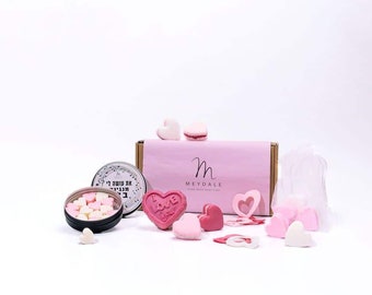 Valentine Day Gifts Ideas, A Special Valentine Day Gift Box, Holiday Gifts, Delightful Colors Soaps, Heart Soaps, Gift For Her