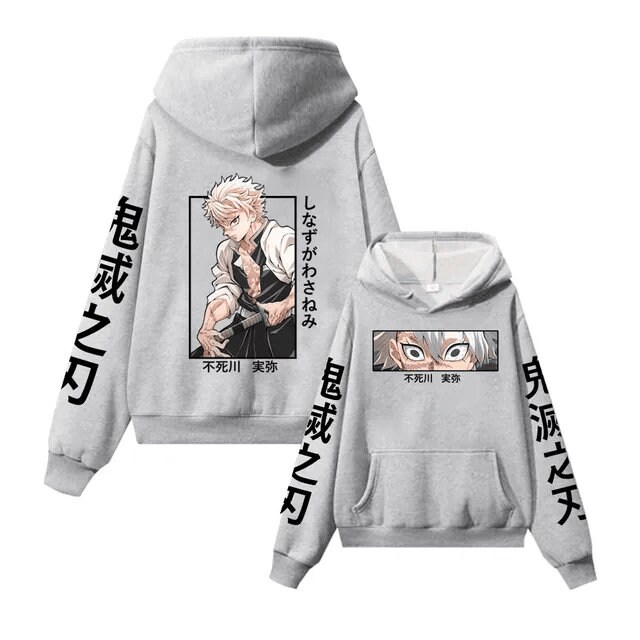 Shinazugawa Sanemi Demon Slayer Sherpa Hoodie with Green and Black Grid Style Design TS04