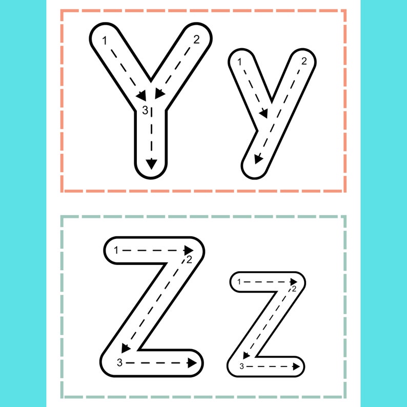 Alphabet Tracing Book Printable Workbook, Preschool Kindergarten