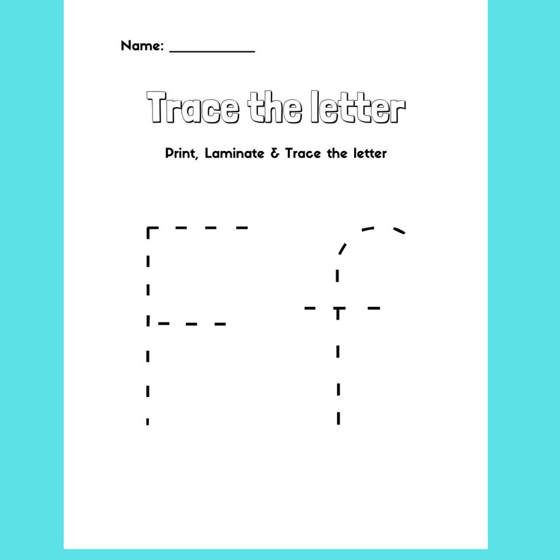 Alphabet Tracing Book Printable Workbook, Preschool Kindergarten