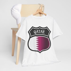 Qatar Shield Shirt, Qatar Shirt, Qatar Flag shirt, Qatar soccer shirt, Qatar world cup shirt, qatar jersey, Qatar futbol, country shirt image 2