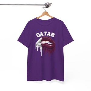 Qatar-tröja, Qatar Lips-tröja, Qatar-flaggtröja, Qatar-tröja, Qatar VM-tröja, Qatar fotbollströja, landströja, flaggtröja bild 16