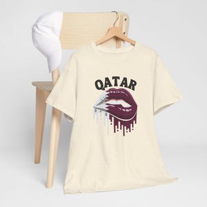 Qatar-tröja, Qatar Lips-tröja, Qatar-flaggtröja, Qatar-tröja, Qatar VM-tröja, Qatar fotbollströja, landströja, flaggtröja bild 1