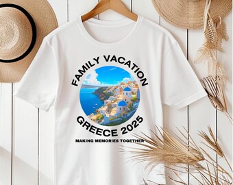 Greece Vacation T-Shirt – Greece Shirt, Greece Vacation Family Trip 2025 Shirt, Greece Family shirt, family vacation, family vacation shirt