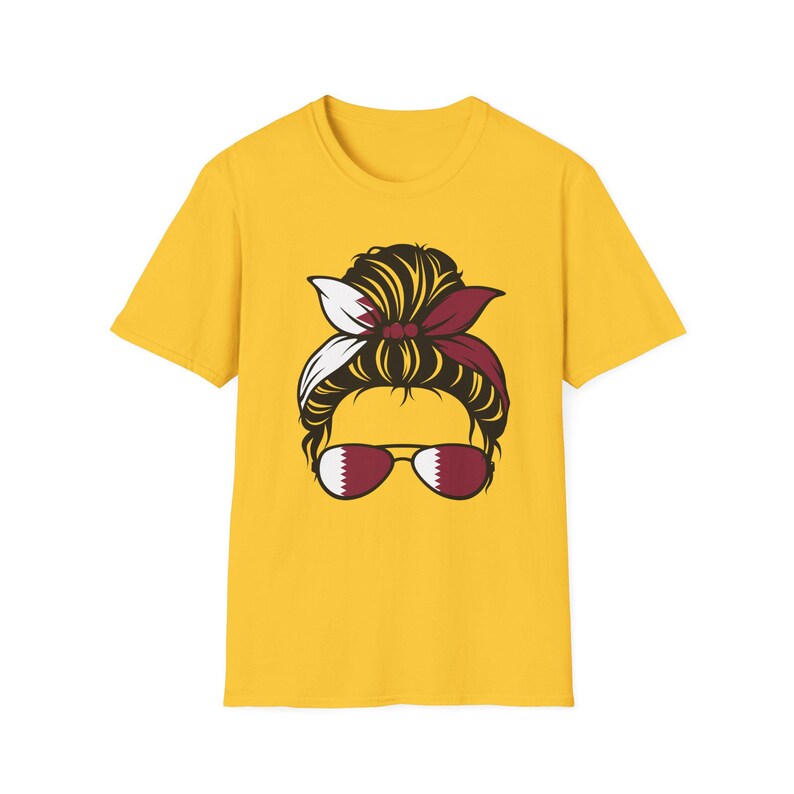 Qatar Shirt, Qatar Flag Shirt, Qatar Jersey, Qatar Messy Bun, Qatar Bun Shirt, Qatar Soccer, Qatar World cup shirt, Country Shirt, Flagshirt image 3