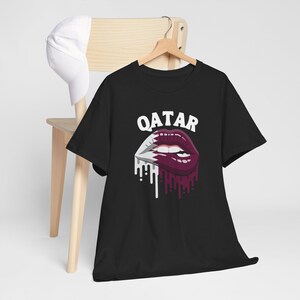 Qatar-tröja, Qatar Lips-tröja, Qatar-flaggtröja, Qatar-tröja, Qatar VM-tröja, Qatar fotbollströja, landströja, flaggtröja bild 4
