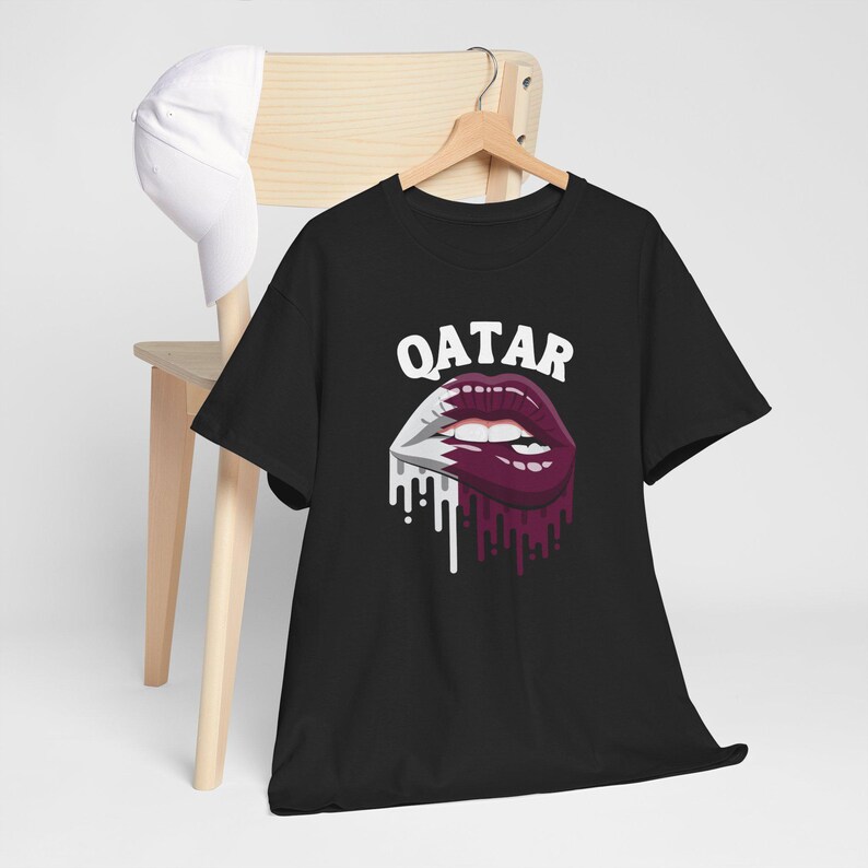 Qatar-tröja, Qatar Lips-tröja, Qatar-flaggtröja, Qatar-tröja, Qatar VM-tröja, Qatar fotbollströja, landströja, flaggtröja bild 4