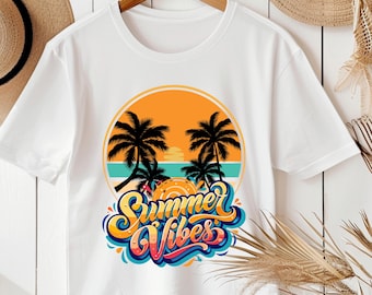 Summer Vibes Shirt, Summer Shirt, Hello Summer Shirt, Beach Shirts, Trendy Summer Shirt, Summer Vacation Shirt, summer vibes png, summer tee
