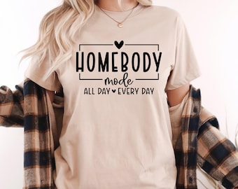 Homebody-shirt – Homebody-T-shirt, gezellig comfort-T-shirt, introvert anti-sociaal shirt, Stay Home Club-T-shirt, oversized T-shirt homebody-outfit