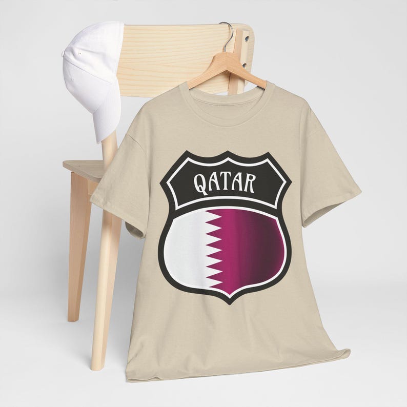Qatar Shield Shirt, Qatar Shirt, Qatar Flag shirt, Qatar soccer shirt, Qatar world cup shirt, qatar jersey, Qatar futbol, country shirt image 1
