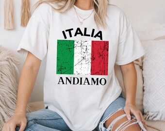 Italy Shirt, Italia Andiamo Shirt, Italy Family vacation shirt, italia shirt, italy trip tshirt, ciao shirt italia gift, italia flag shirt