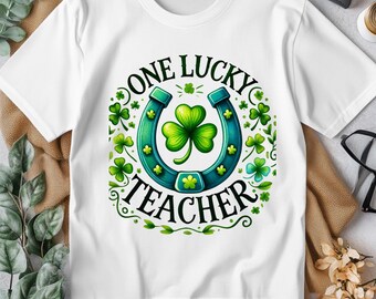 One Lucky Teacher shirt St. Patrick’s Day– Cute St. Paddy’s Teacher Tee, Lucky Clover Shirt Teacher St. Patrick’s Outfit Irish Teacher Gift