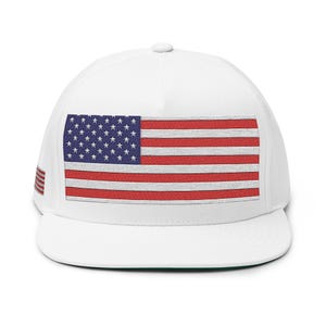 USA Flag Truck Hat Embroidery, Embroidered Usa Hat, USA Flag hat Patch, American flag hat, red white blue hat, snapback USA hat, Usa hat cap