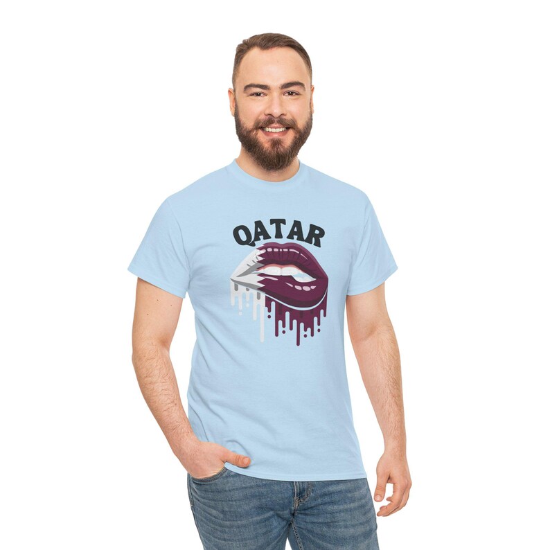 Qatar-tröja, Qatar Lips-tröja, Qatar-flaggtröja, Qatar-tröja, Qatar VM-tröja, Qatar fotbollströja, landströja, flaggtröja bild 11