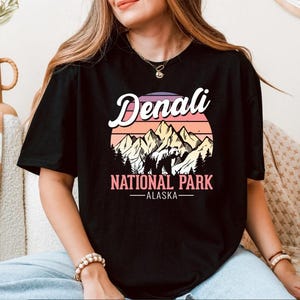 Denali National Park T-Shirt, Vintage Nature Tee, Outdoor Adventure Shirt, Gift for Hikers, National Park Apparel, Denali Shirt Alaska Shirt