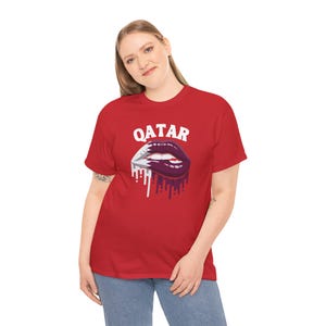Qatar-tröja, Qatar Lips-tröja, Qatar-flaggtröja, Qatar-tröja, Qatar VM-tröja, Qatar fotbollströja, landströja, flaggtröja bild 14