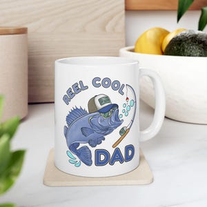 Reel Cool Mug, Reel coffee mug, Dad Fishing reel cool mug, Dad cool mug, mom reel cool, coffee mugs for dad, Fisherman Coffee Mug, mom mugs