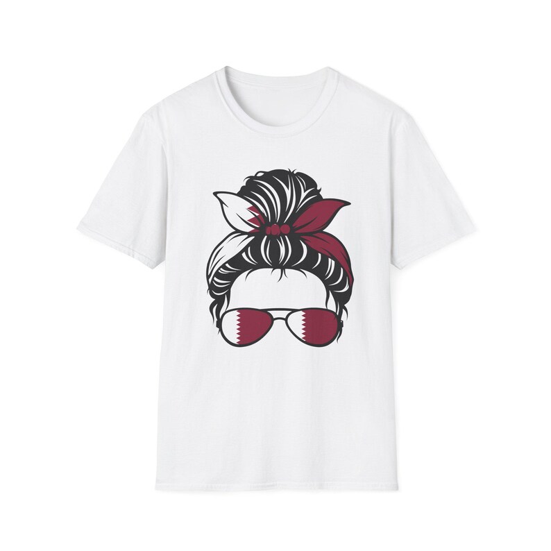 Qatar Shirt, Qatar Flag Shirt, Qatar Jersey, Qatar Messy Bun, Qatar Bun Shirt, Qatar Soccer, Qatar World cup shirt, Country Shirt, Flagshirt image 2