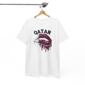 Qatar-tröja, Qatar Lips-tröja, Qatar-flaggtröja, Qatar-tröja, Qatar VM-tröja, Qatar fotbollströja, landströja, flaggtröja bild 18