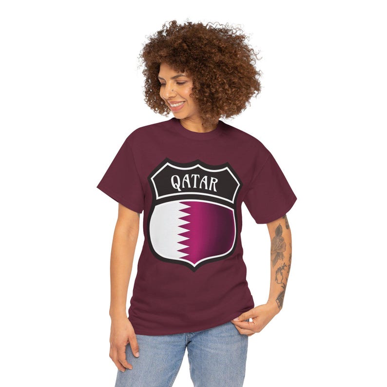 Qatar Shield Shirt, Qatar Shirt, Qatar Flag shirt, Qatar soccer shirt, Qatar world cup shirt, qatar jersey, Qatar futbol, country shirt image 8