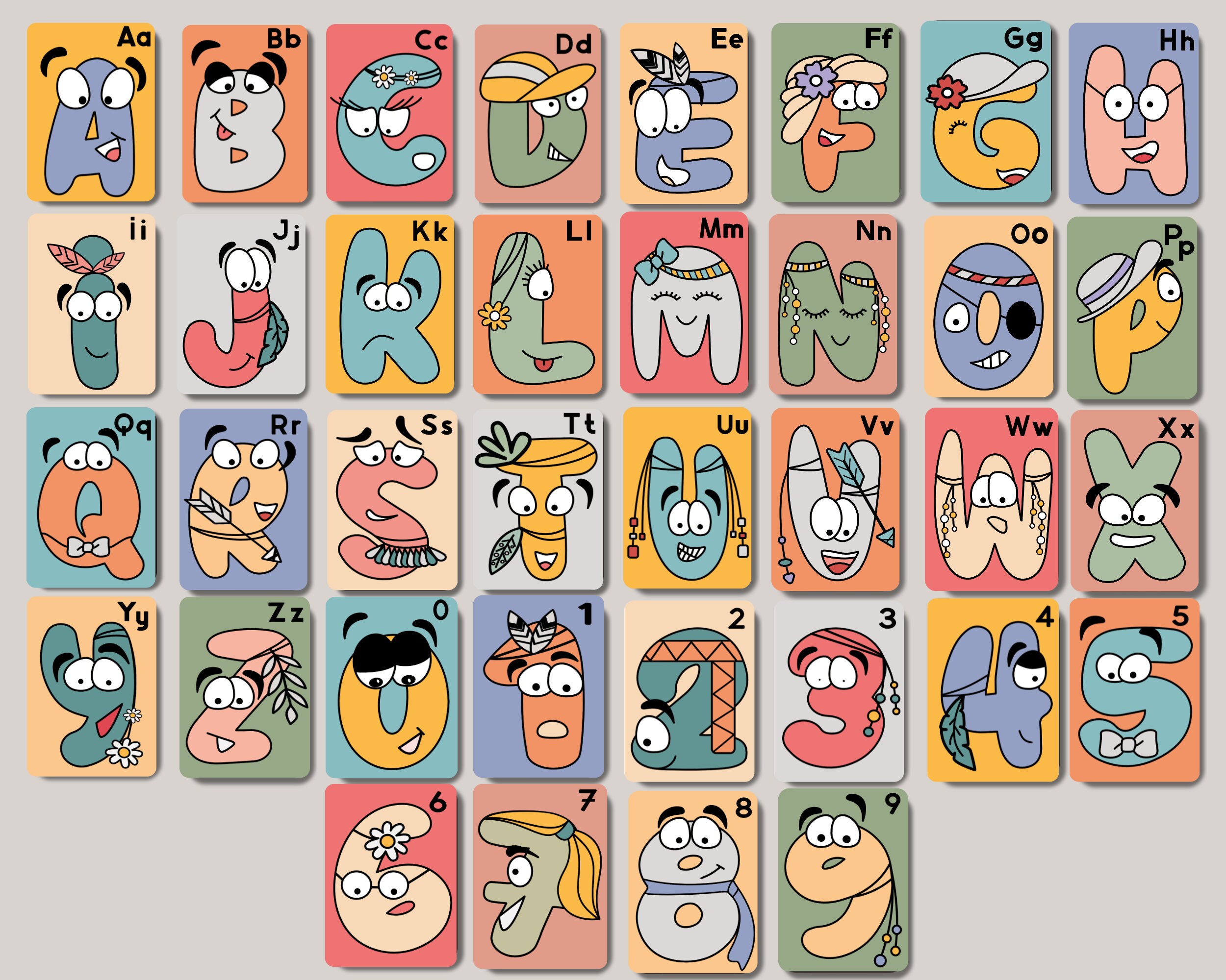 Alphabet Cards Printable for Preschool, Number Cards Printable for ...