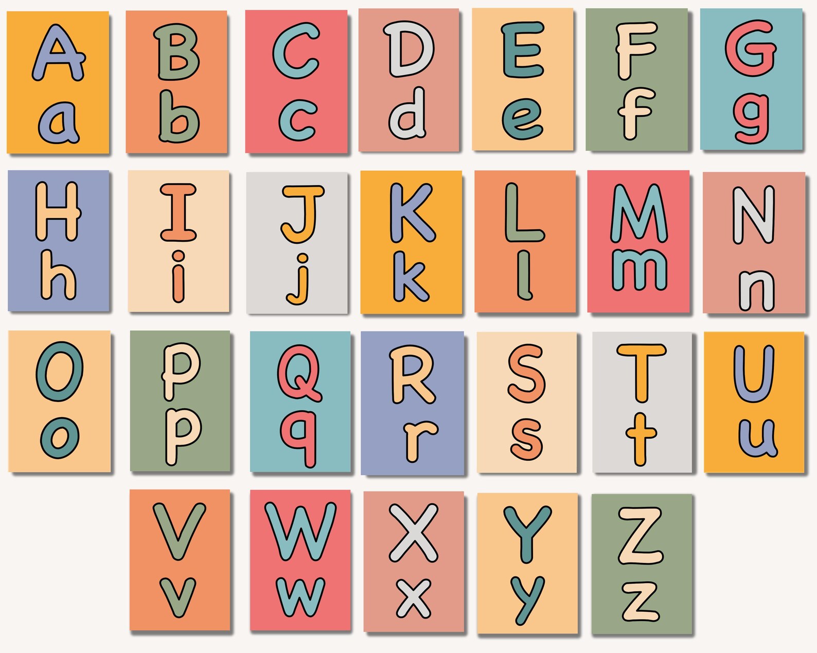 Alphabet Cards Printable for Preschool, Number Cards Printable ...
