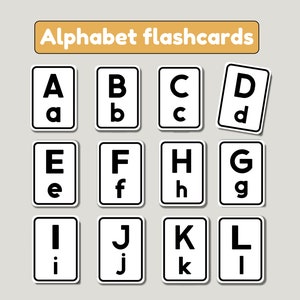 ABC flashcards, children alphabet, preschool flashcards, printable flashcards, alphabet flashcards, alphabet flashcards, DIGITAL DOWNLOAD